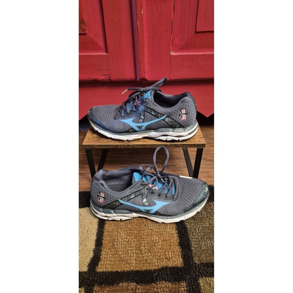 Mizuno Women's Wave Inspire 10 Running Shoes Tennis Shoes Gray Blue Athletic GUC